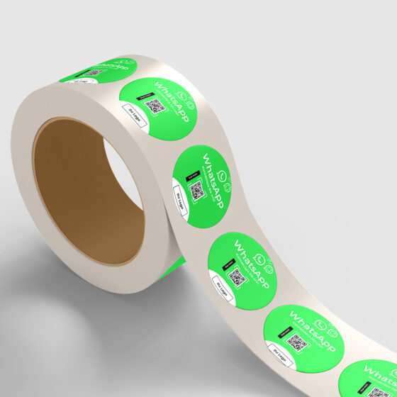Qr Code Rolle WhatsApp QR-Code Aufkleber auf Rolle - ONESSO