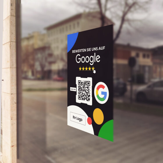 Google-Bewertung QR-Code-Aufkleber Outdoor DIN A5 - ONESSO