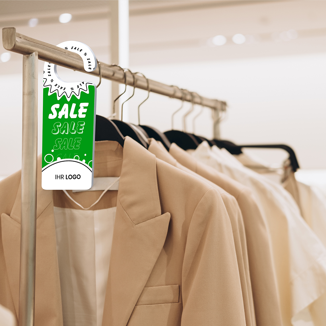 SALE-Produktanhänger Grün mit Logo – Ideal für Rabatte-2.image