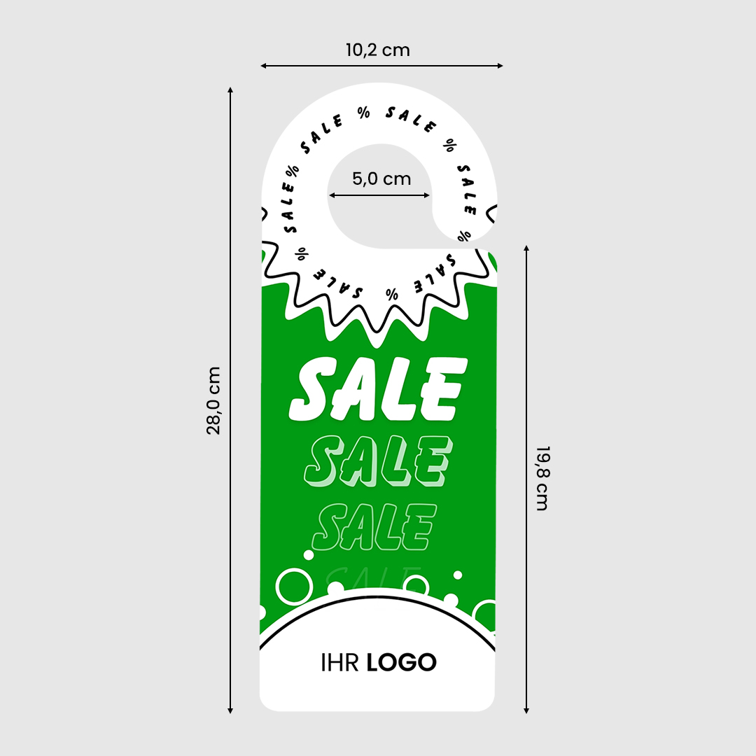 SALE-Produktanhänger Grün mit Logo – Ideal für Rabatte-3.image