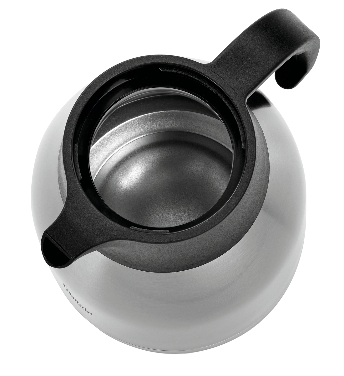 Kaffee-Isolierkanne 2L-ST aus Edelstahl, Sicht von oben