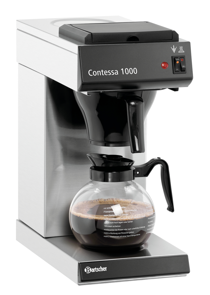 Bartscher Korbfilter-Kaffeemaschine Contessa 1000 mit Glaskanne