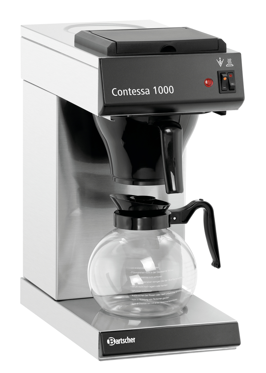 Bartscher Korbfilter-Kaffeemaschine Contessa 1000 mit Glaskanne