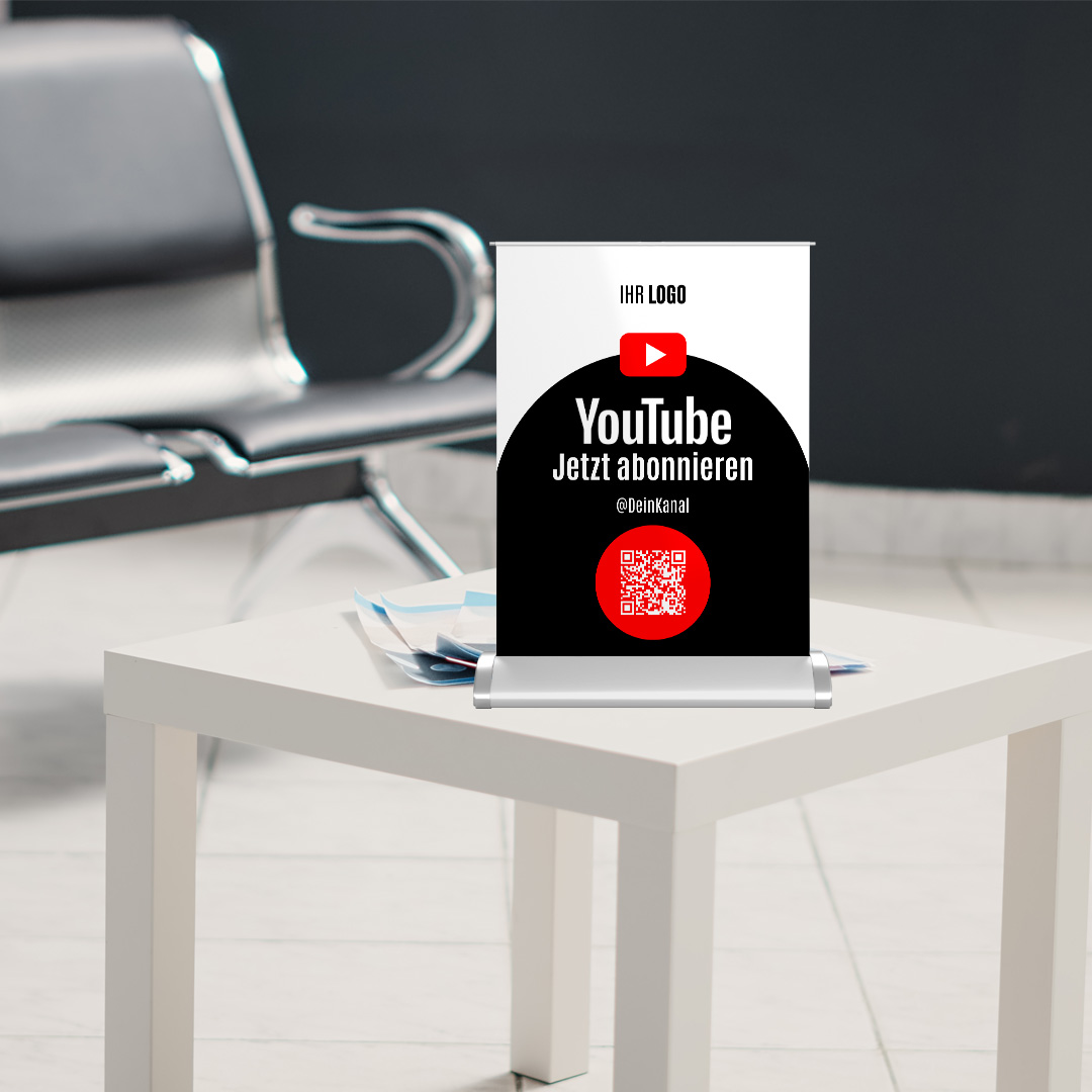 Mini-Roll-Up Aufsteller für Youtube YOU80 mit QR-Code + Logo-5.image